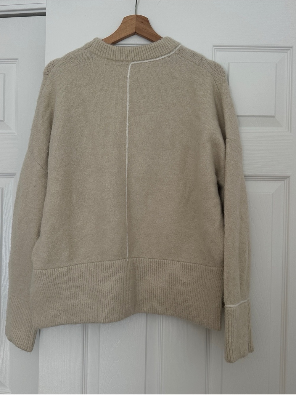 Zara Beige Crewneck Sweater